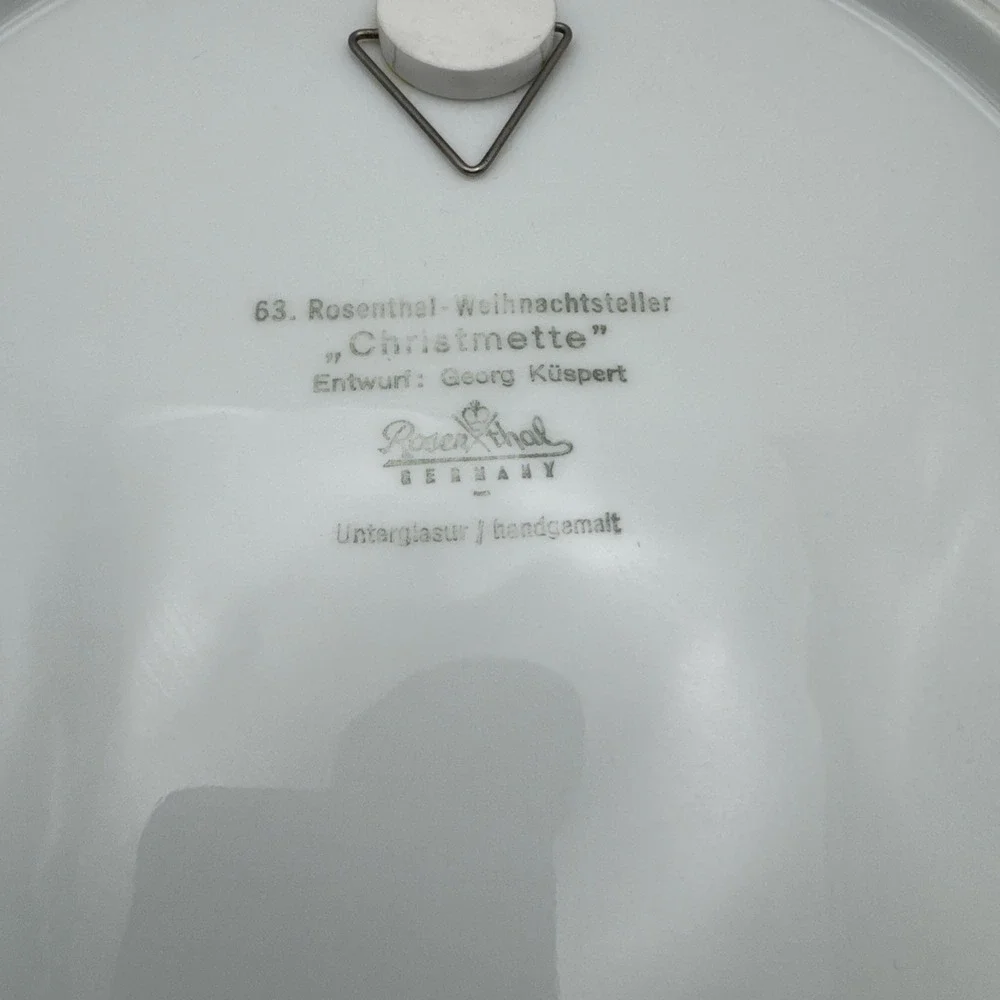 3 Rosenthal Weihnachtsteller Collector‎ Plates 1970, 1971, 1972